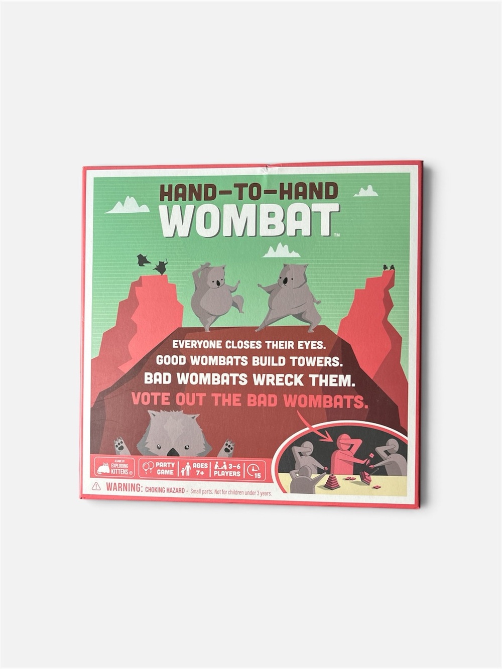 Hand-to-Hand Wombat Party Game